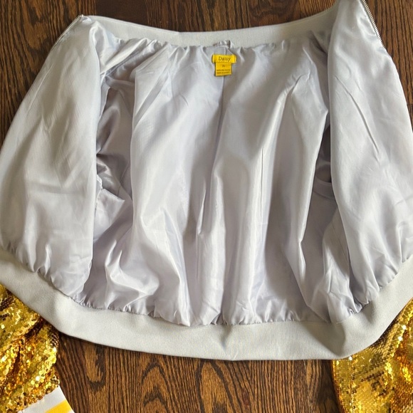 Daisy Silver and Gold Sequin Bomber Jacket - Picture 4 of 7
